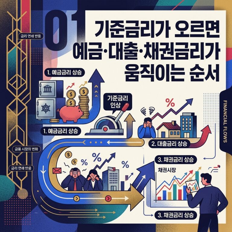 ai thumbnail poster 기준금리가 오르면 예금·대출·채권금리가 움직이는 순서 1787988215